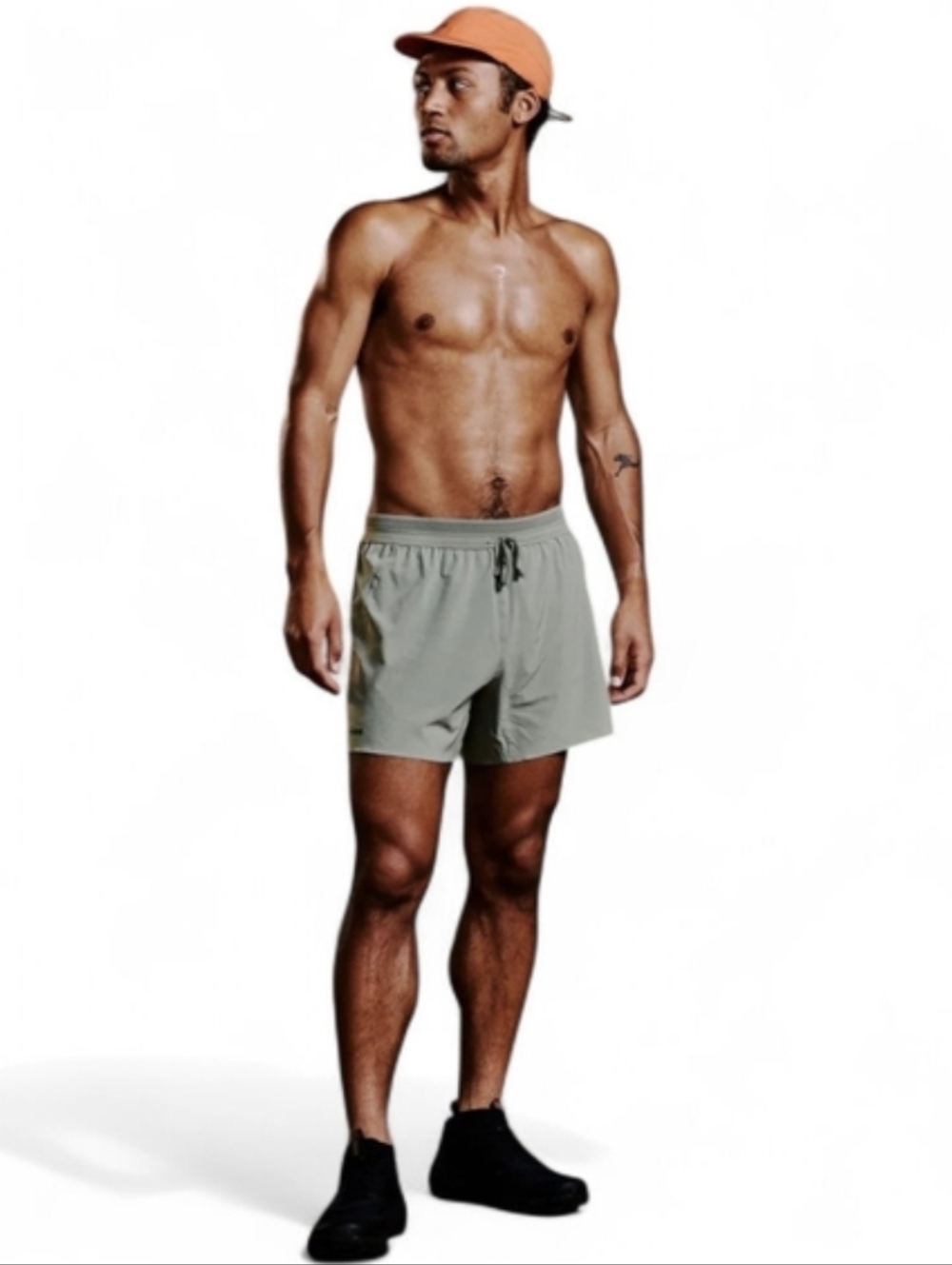 Janji Men's AFO 5" Middle Run Shorts Glacial Green Size S Lightweight, Lined